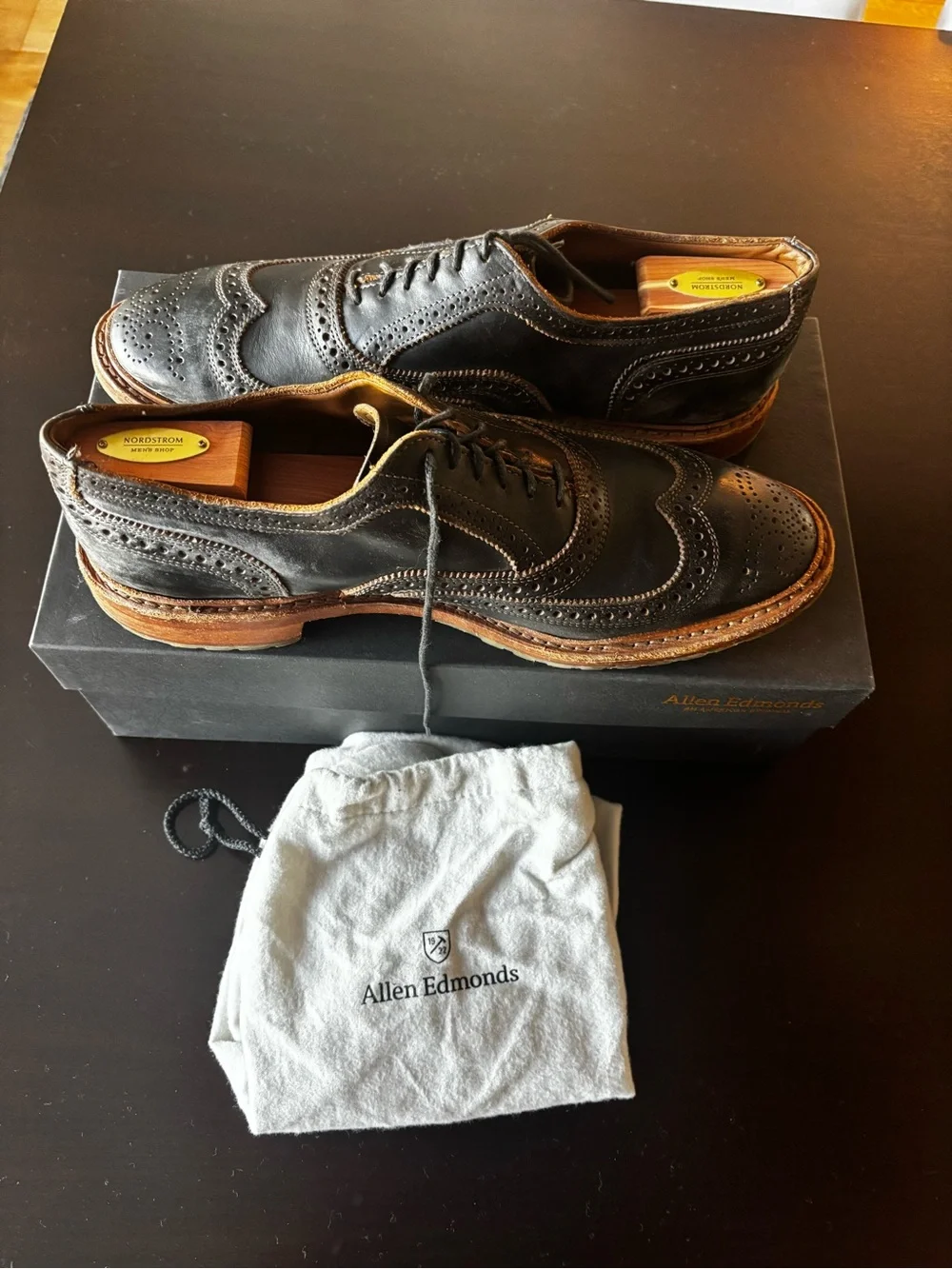 Allen Edmonds Black McTavish shoes size 12 D